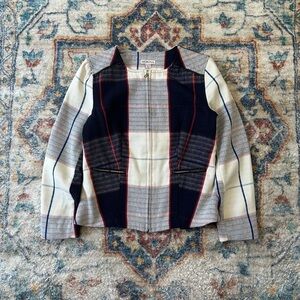 Merona Checkered Zip-up Light Jacket Size XS